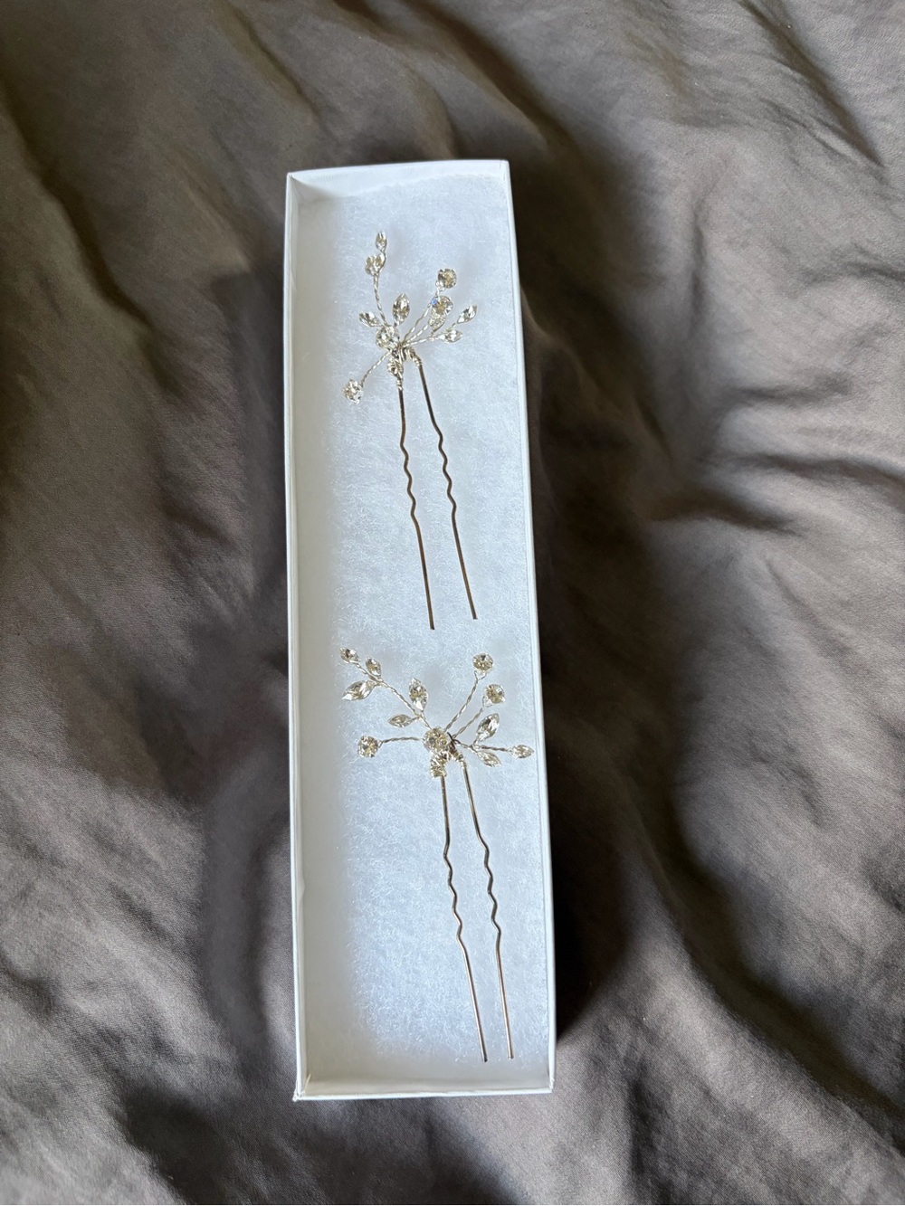 Delicate Gold Floral Swarovski Hair Pins - Women Accessories